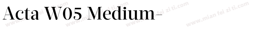 Acta W05 Medium字体转换